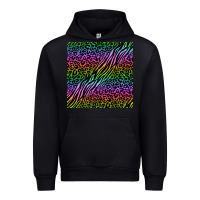 Black neon glitter safari seamless pattern Urban Hoodie - BundleAndBundleShop