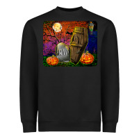 Black headstone and coffin mousepad Heavyweight Sweatshirt - BundleAndBundleShop