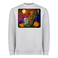 Heather Grey headstone and coffin mousepad Heavyweight Sweatshirt - BundleAndBundleShop