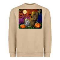 Mushroom headstone and coffin mousepad Heavyweight Sweatshirt - BundleAndBundleShop