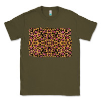 Army Green leopard glitter background Classic Tee - RanaPortraitStore