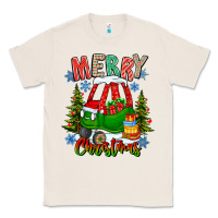 Natural merry christmas car Classic Tee - CowhideDigitalArt