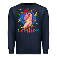 Navy Autism Mom Premium Sweatshirt - CowGirlArtShop
