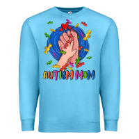 Ocean Blue Autism Mom Premium Sweatshirt - CowGirlArtShop