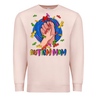Pale Pink Autism Mom Premium Sweatshirt - CowGirlArtShop