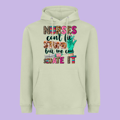 Cowgirl Nurses Can't Fix Stupid Heavyweight Hoodie Designed By Cowgirlartshop
