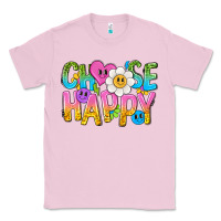 Bubblegum Pink choose happy with smile Classic Tee - NancyCooperArtShop