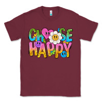 Burgundy choose happy with smile Classic Tee - NancyCooperArtShop