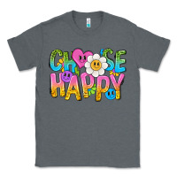 Charcoal Heather choose happy with smile Classic Tee - NancyCooperArtShop