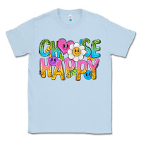 Dusty Blue choose happy with smile Classic Tee - NancyCooperArtShop