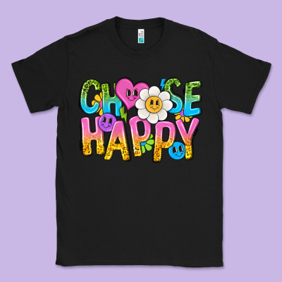 Choose Happy With Smile Classic Tee Designed By Nancycooperartshop