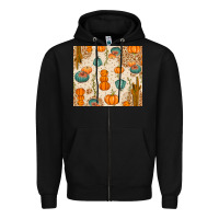 Black Fall Pumpkins Zipper Hoodie - texasbilliewilder