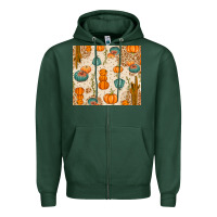 Sports Green Fall Pumpkins Zipper Hoodie - texasbilliewilder