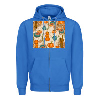 True Royal Fall Pumpkins Zipper Hoodie - texasbilliewilder