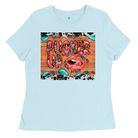 Baby Blue pucker up Ladies Tee - JahusDesignShop