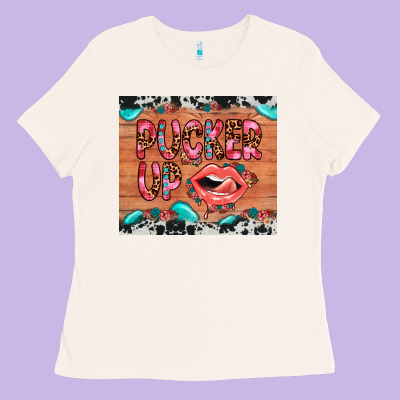 Pucker Up Ladies Tee Designed By Jahusdesignshop