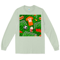 Matcha soccer ball uniform and shoes seamless pattern Long Sleeve Tee - BundleAndBundleShop