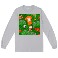 Moon Dust soccer ball uniform and shoes seamless pattern Long Sleeve Tee - BundleAndBundleShop