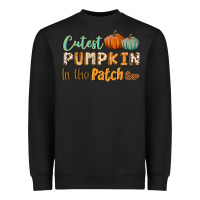 Black cutest pumpkin in the patch Heavyweight Sweatshirt - BundleAndBundleShop