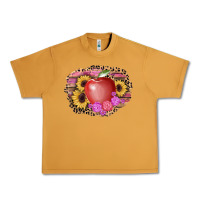 Peanut Butter apple sunflower back to school background Urban Heavy Tee - AdoDesignShop