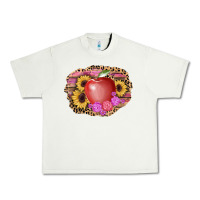Pistachio apple sunflower back to school background Urban Heavy Tee - AdoDesignShop