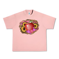 Salmon apple sunflower back to school background Urban Heavy Tee - AdoDesignShop