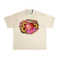 Sandshell apple sunflower back to school background Urban Heavy Tee - AdoDesignShop