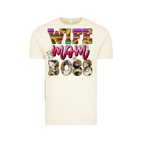 Wife Mom Boss Daisy Vintage Tee | Teevron