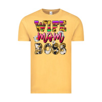 Vintage Mustard wife mom boss daisy Vintage Tee - NancyCooperArtShop