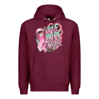 Burgundy love hope cure Premium Hoodie - CowGirlArtShop