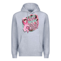 Heather Grey love hope cure Premium Hoodie - CowGirlArtShop