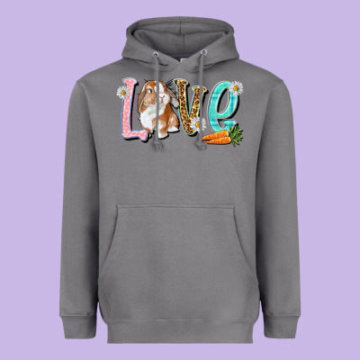 Love Easter Rabbit Easter Day Heavyweight Hoodie Designed By Howdyjamesfarm