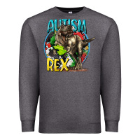 Charcoal Heather Autism Rex Premium Sweatshirt - CowGirlArtShop