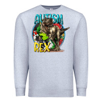 Heather Grey Autism Rex Premium Sweatshirt - CowGirlArtShop