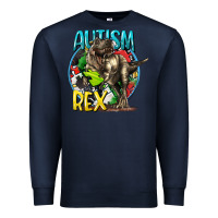 Navy Autism Rex Premium Sweatshirt - CowGirlArtShop