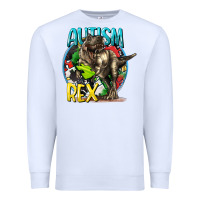 White Autism Rex Premium Sweatshirt - CowGirlArtShop