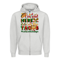 Dove Grey I'm just here for the tacos #cincodemayo Zipper Hoodie - NancyCooperArtShop