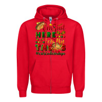 Red I'm just here for the tacos #cincodemayo Zipper Hoodie - NancyCooperArtShop