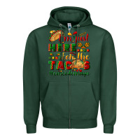 Sports Green I'm just here for the tacos #cincodemayo Zipper Hoodie - NancyCooperArtShop