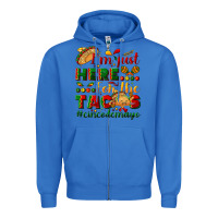 True Royal I'm just here for the tacos #cincodemayo Zipper Hoodie - NancyCooperArtShop