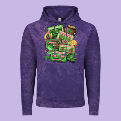 St Patrick's Day Cassette Tapes Vintage Hoodie Designed By Maliassmallbusiness