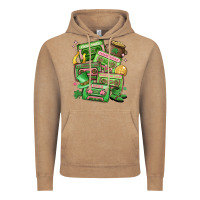 Vintage Coffee st patrick's day cassette tapes Vintage Hoodie - MaliasSmallBusiness
