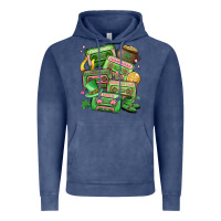 Vintage Denim st patrick's day cassette tapes Vintage Hoodie - MaliasSmallBusiness