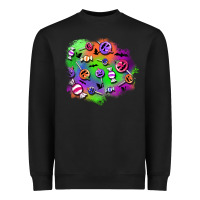 Black halloween candy patches Heavyweight Sweatshirt - BundleAndBundleShop