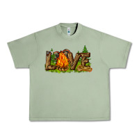 Oil Green camping love Urban Heavy Tee - NancyCooperArtShop