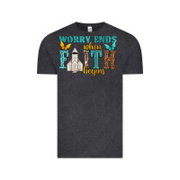 Vintage Black worry ends when faith begins Vintage Tee - NancyCooperArtShop