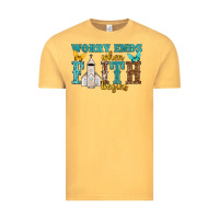 Vintage Mustard worry ends when faith begins Vintage Tee - NancyCooperArtShop