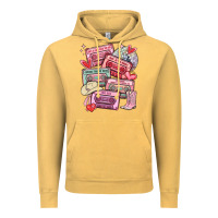 Vintage Mustard valentines day cassette tapes Vintage Hoodie - MaliasSmallBusiness