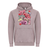 Vintage Zinc valentines day cassette tapes Vintage Hoodie - MaliasSmallBusiness