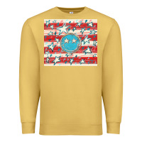 Antique Gold America flag smiley  tumbler Premium Sweatshirt - HowdyJamesFarm